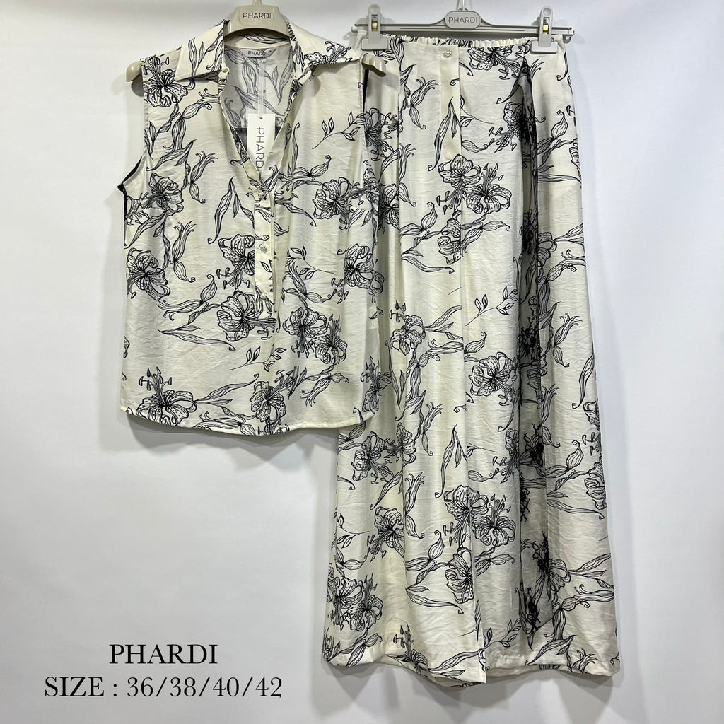 PHARDI Floral Print Women’s Two-Piece Set