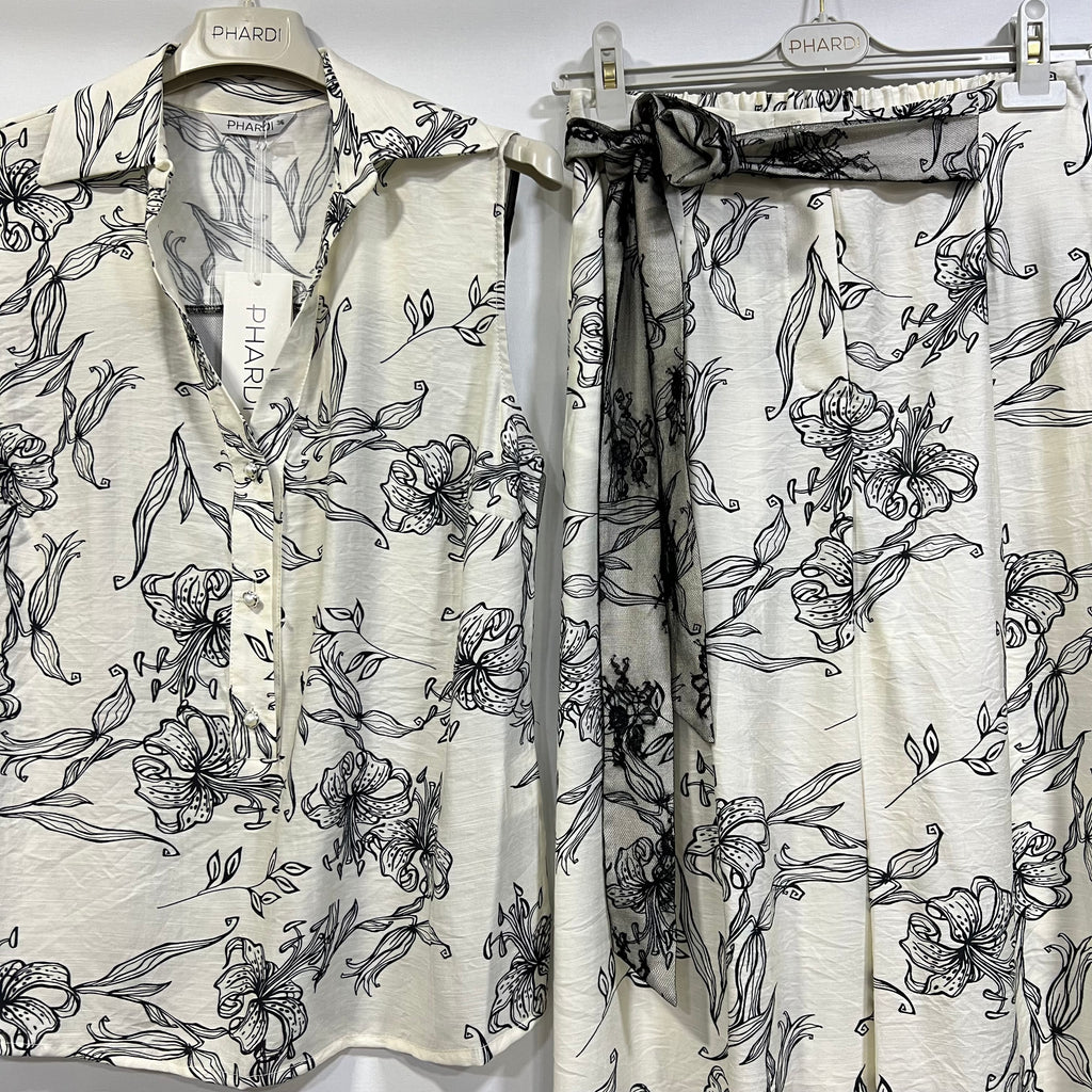 PHARDI Floral Print Women’s Two-Piece Set