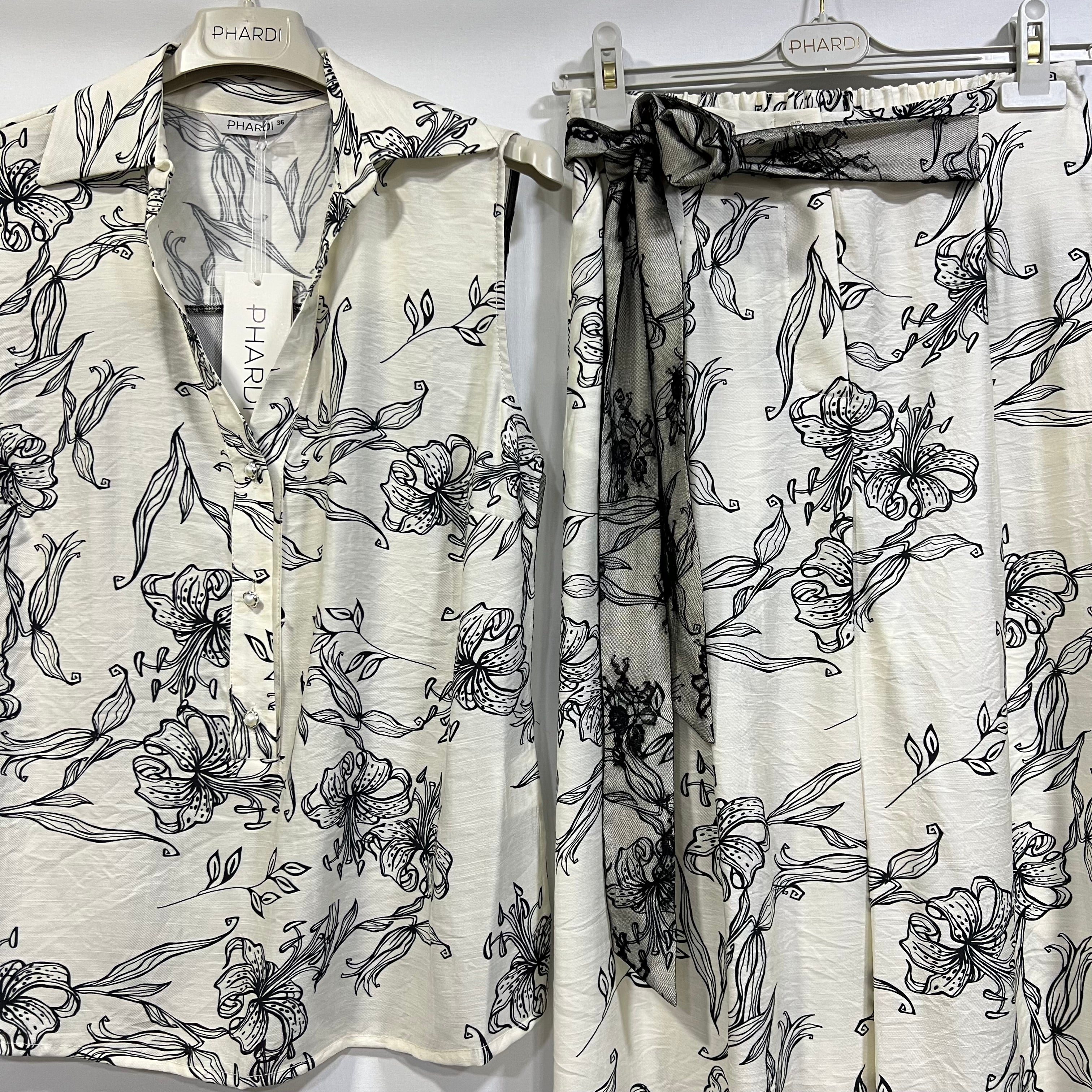 PHARDI Floral Print Women’s Two-Piece Set