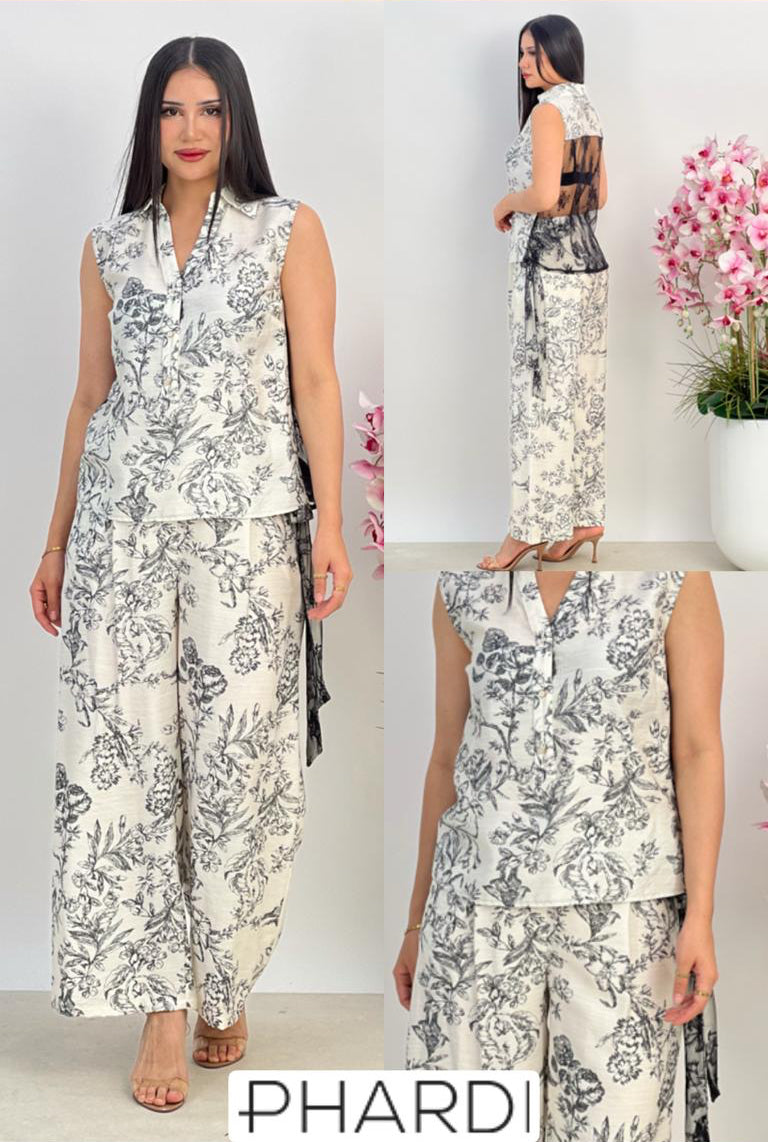PHARDI Floral Print Women’s Two-Piece Set