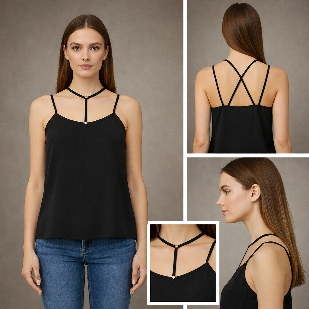 Elegant Strappy Cami Top – Minimal Summer Style