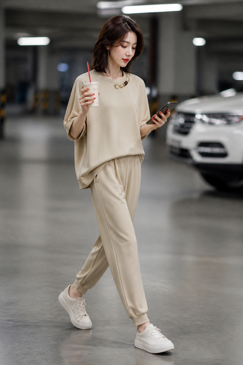Casual Loose Fit Two-Piece Lounge Set