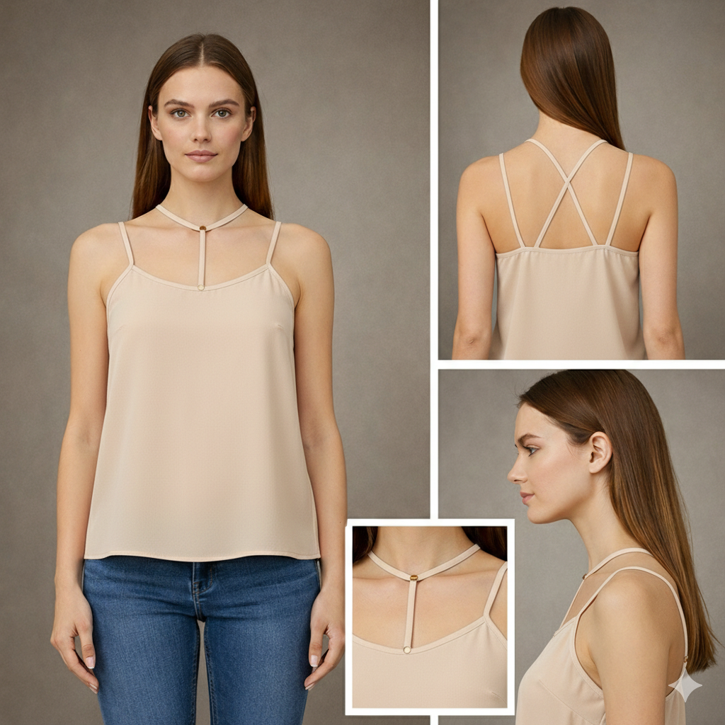 Elegant Strappy Cami Top – Minimal Summer Style