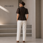 Double-Breasted Puff-Sleeve Blazer Top – PHARDI