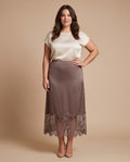 Dark brown / Stone Skirt