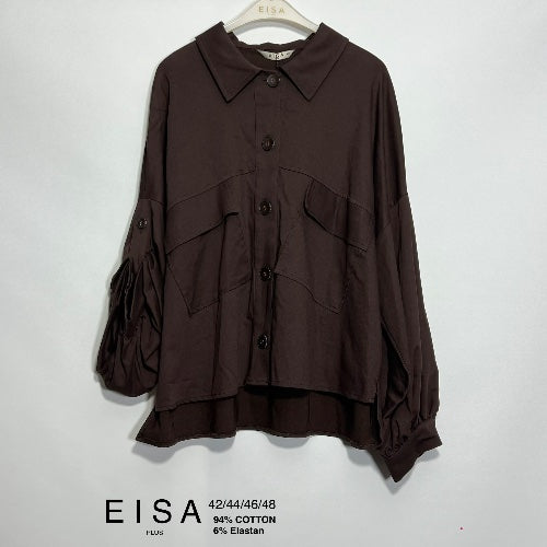 Baby blue / Brown Shirt
